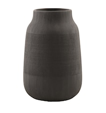 Vase Groove Ø 15x22 cm - Sort