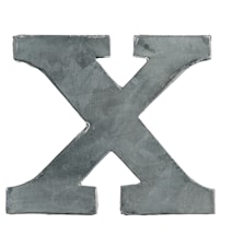 Bogstav X 5,5 cm - Zink