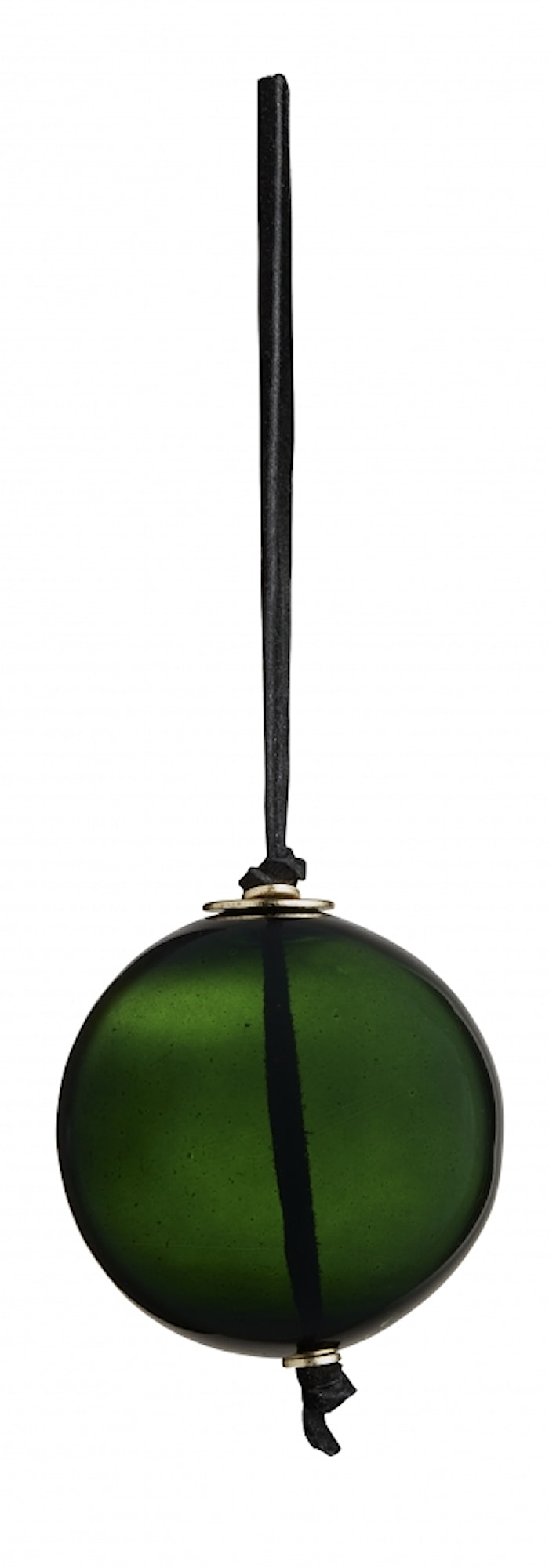 Boule de Noël verre daim vert 8 cm