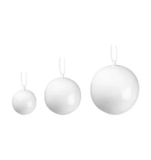 Nobili Bolas árbol de navidad blancas 3 piezas (15332)