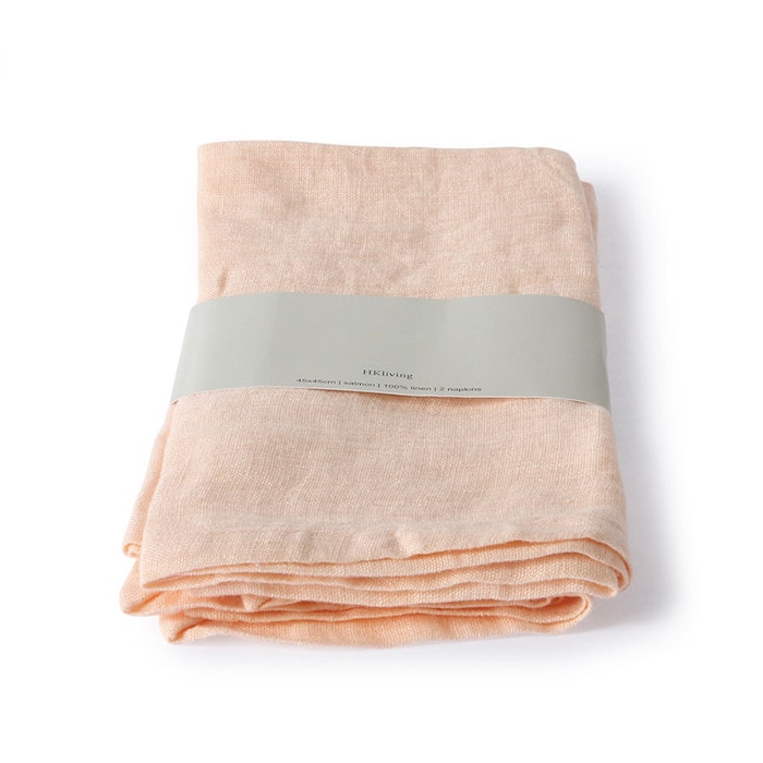 Servietter Lin Sett med 2 stk. Rosa 45x45 cm