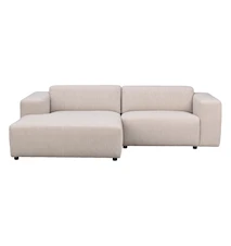 Willard Soffa 3-sits med Schäslong Vänster Tyg Ljusbeige