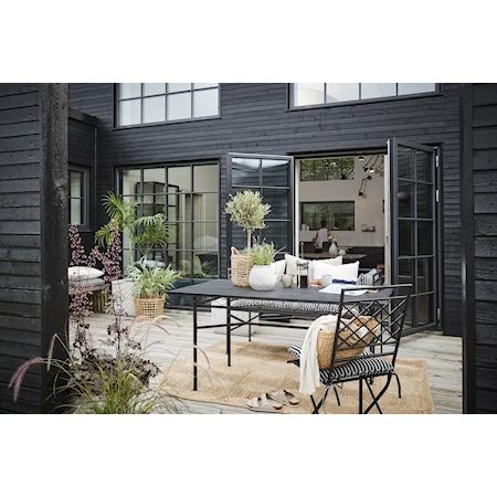 Gardia mesa de jardín negro 150x85 cm