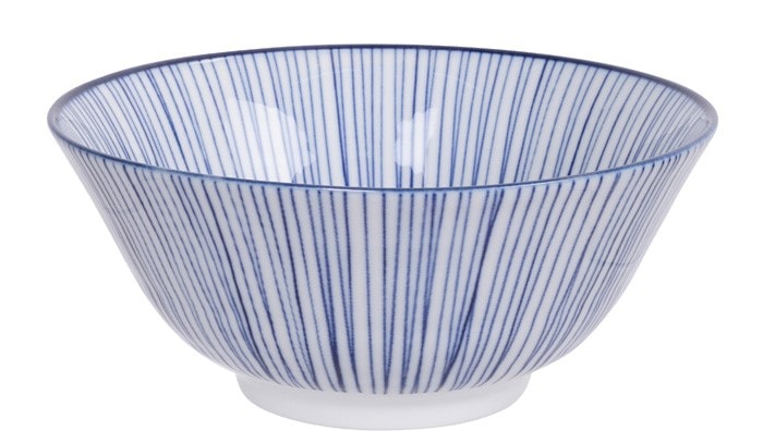 Nippon Blue Tayo Bowl Lines 15 cm