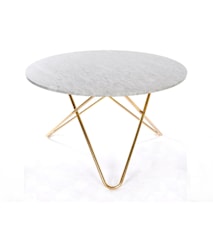 Big O table Spisebord Carrara/Messing