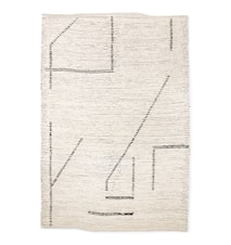 hand woven cotton rug cream/charcoal (200x300)