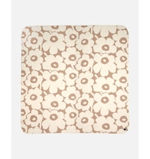 Unikko Överkast 260 x 260 cm Linne/Benvit