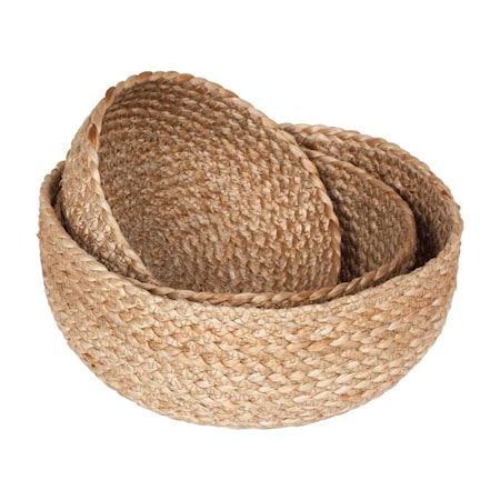 Jute Flätad Brödkorg Natural 3 st