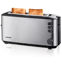 Toaster Gebürsteter Stahl-SchwarzLang
