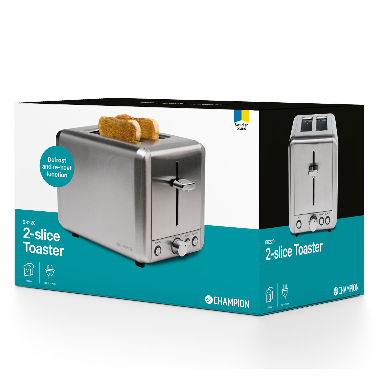 COOCHEER 2 scheiben toaster edelstahl 1000 Watt Brötchen Toaster mit Abnehmbarer Krümelschublade Toaster 9 Bräunungsstufen