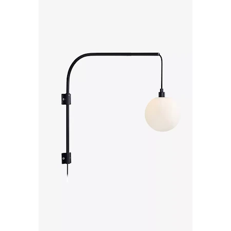 Markslöjd Buddy Vägglampa 40 cm Svart/Opal