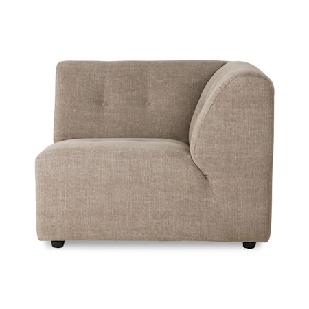 Vint couch Soffmodul Höger Linneblandning Taupe