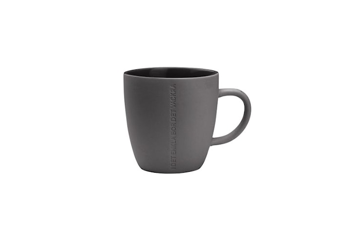 Mug stoneware "I det enkla" dark grey