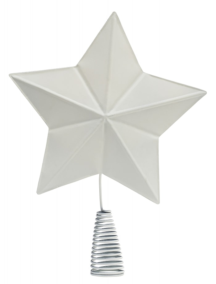 Estrella Árbol de Navidad Metal Blanco 32cm