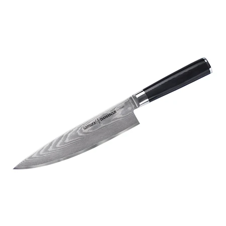 DAMASCUS Knivsett gaveeske: Kokkekniv + allkniv + grønnsakskniv