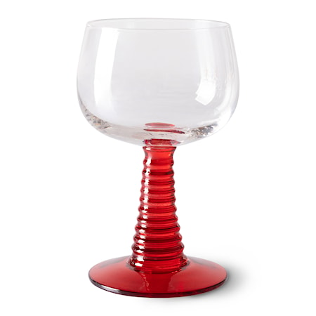 Swirl Vinglas Hög 27,5 cl Ø8,5×13,5 cm Glas Röd