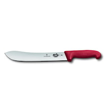 Couteau de boucher manche en Fibrox rouge 25 cm