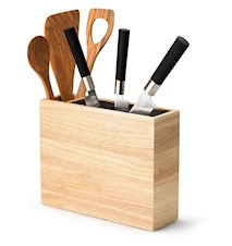 Caja para cuchillos con compartimento para utensilios