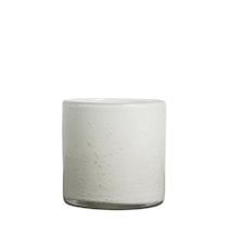 Vase/Lysholder Calore Hvit h: 15 cm