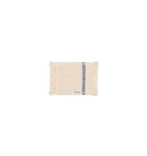 Savor Glasunderlägg 4-pack 14x10 cm Bomull Off-White/Blå