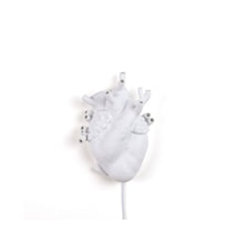 Heart Lamp Vegglampe 22 x 32 cm Porselen Hvit