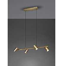Marley Taklampe 80 cm 4L 4 x GU10 Antikk messing