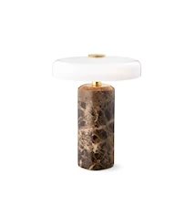 Trip Bordlampe Ø17x21 cm Mørk Emperador/Blank Opal