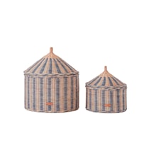 Circus Basket Set om 2 Blå/Natur