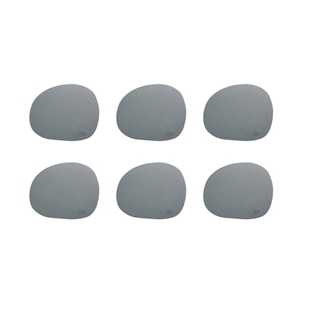 Raw Silicone Glasunderlägg 12,2×10 cm 6-pack Grå