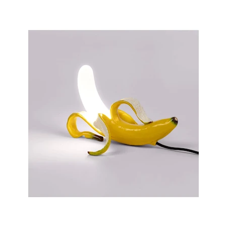 Banana Huey Lampa 30x19 cm Glas Gul