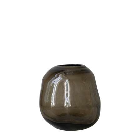 Pebble Vas Small Ø20 cm Glas Brun