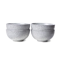Gradient ceramics skål sett med 4, krem
