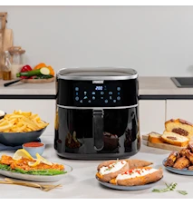 Air Fryer Digital LED-Skärm 2 Fack 8 liter Svart