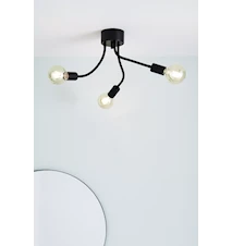 Medusa Plafond 44 cm Svart/Grå