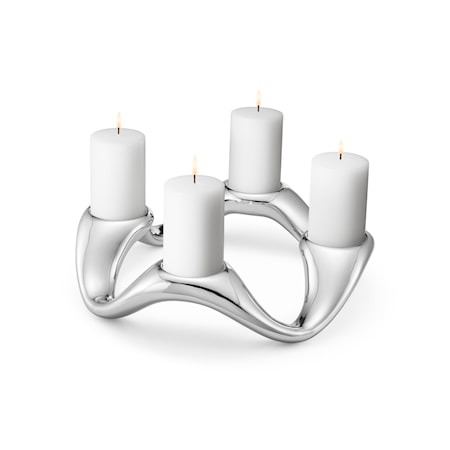 Georg Jensen Cobra 4 Lys Lysestage Rustfrit Stål