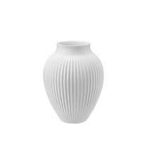 Vase geriffelt Weiß 20 cm