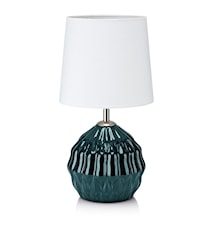 Lora Bordlampe 1L Grønn/Hvit