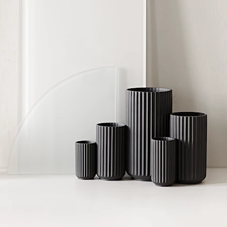 Vase Porcelain Black 15 cm