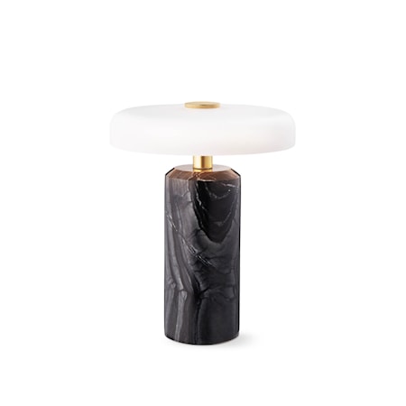 Trip Bordslampa Ø17×21 cm Marmor Kol/Matt Opal