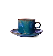 Chef ceramics: Kopp med fat 22 cl Rustic blue