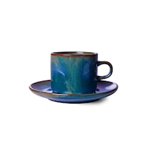 Chef ceramics: Kopp med fat 22 cl Rustic blue