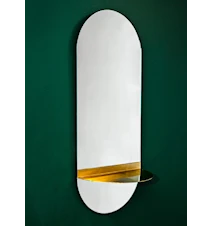 Specchio ovale in ottone