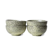 Gradient ceramics skål sett med 4, grønn