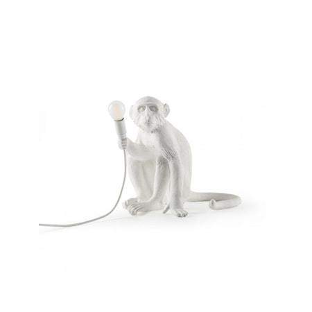 Monkey Dekorationslampa Utomhus 34x32 cm Vit