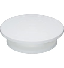 Kakefat roterende Ø 28 cm plast hvit