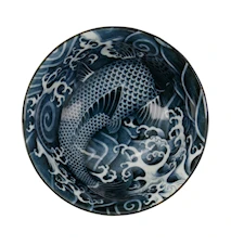 Japonism Carp Skål 12,7x6,8 cm 350 ml Sort/Blå