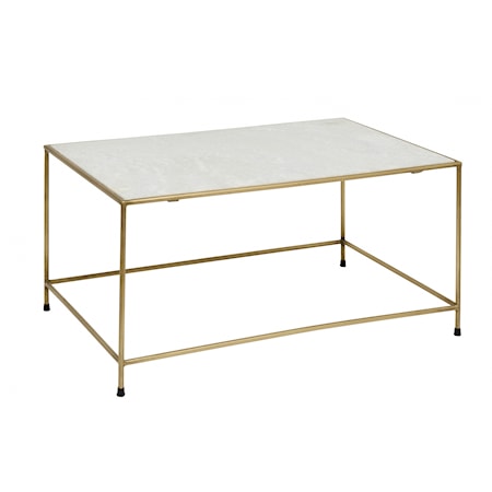 Table basse Timeless marbre/laiton