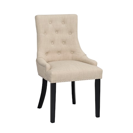 Rowico Home Vicky Stol Beige Tyg/Svarta Ben