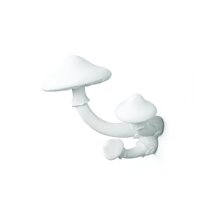 Mushroom Hängare/Krok 17,5x16 cm Vit