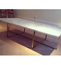 Ninety Table XL - Grön marmor/mässingsstomme H30 cm